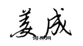 王正良姜成行書個性簽名怎么寫