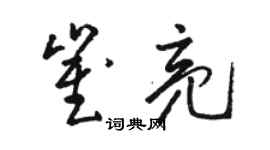 駱恆光崔亮草書個性簽名怎么寫