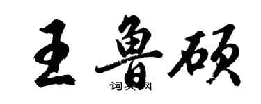 胡問遂王魯碩行書個性簽名怎么寫
