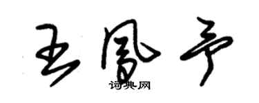 朱錫榮王鳳予草書個性簽名怎么寫
