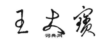 駱恆光王大寶草書個性簽名怎么寫