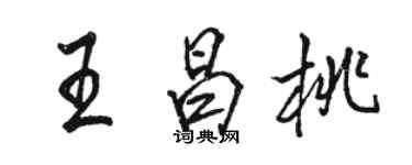 駱恆光王昌桃行書個性簽名怎么寫