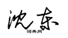 朱錫榮沈東草書個性簽名怎么寫