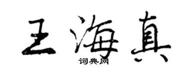 曾慶福王海真行書個性簽名怎么寫