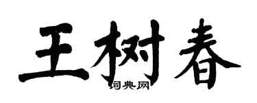 翁闓運王樹春楷書個性簽名怎么寫