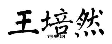翁闓運王培然楷書個性簽名怎么寫