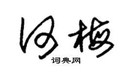 朱錫榮何梅草書個性簽名怎么寫