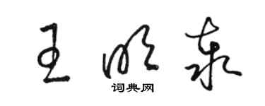 駱恆光王明泰草書個性簽名怎么寫