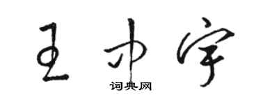 駱恆光王中宇草書個性簽名怎么寫