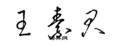 駱恆光王素君草書個性簽名怎么寫