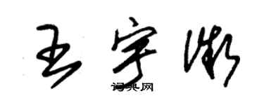 朱錫榮王宇微草書個性簽名怎么寫
