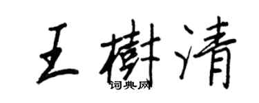 王正良王樹清行書個性簽名怎么寫