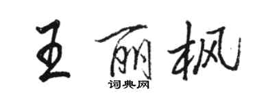 駱恆光王麗楓行書個性簽名怎么寫