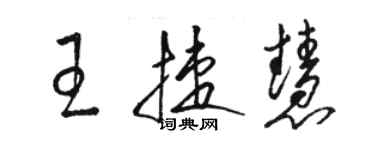 駱恆光王捷慧草書個性簽名怎么寫