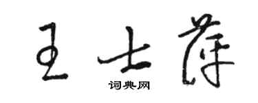 駱恆光王士萍草書個性簽名怎么寫