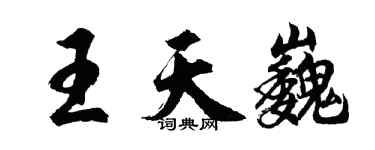 胡問遂王天巍行書個性簽名怎么寫
