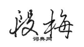 駱恆光段梅行書個性簽名怎么寫