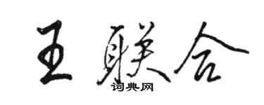 駱恆光王聯合行書個性簽名怎么寫