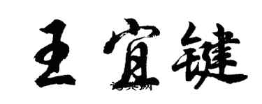 胡問遂王宜鍵行書個性簽名怎么寫