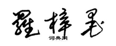 朱錫榮羅梓墨草書個性簽名怎么寫