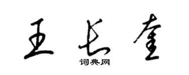 梁錦英王長奎草書個性簽名怎么寫