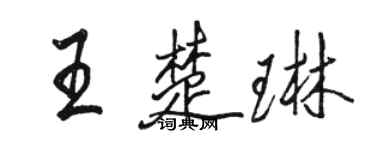 駱恆光王楚琳行書個性簽名怎么寫