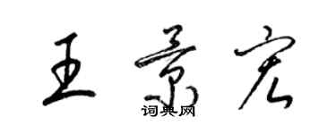 梁錦英王景宏草書個性簽名怎么寫