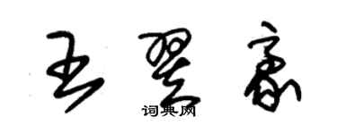 朱錫榮王翌豪草書個性簽名怎么寫