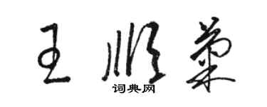 駱恆光王順菊草書個性簽名怎么寫