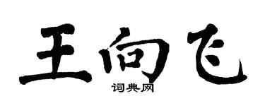 翁闓運王向飛楷書個性簽名怎么寫