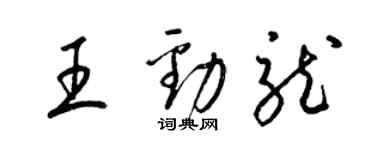 梁錦英王勁龍草書個性簽名怎么寫