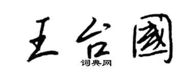 王正良王台國行書個性簽名怎么寫