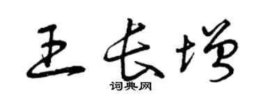 曾慶福王長增草書個性簽名怎么寫