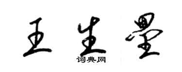 梁錦英王生壘草書個性簽名怎么寫