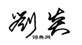 朱錫榮劉炎草書個性簽名怎么寫