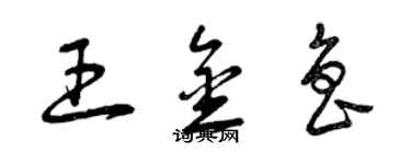 曾慶福王金魯草書個性簽名怎么寫