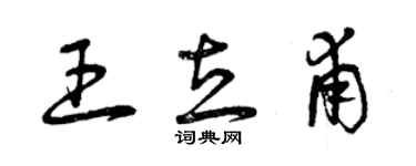 曾慶福王立甫草書個性簽名怎么寫