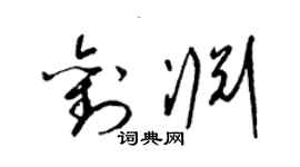 梁錦英劉淵草書個性簽名怎么寫