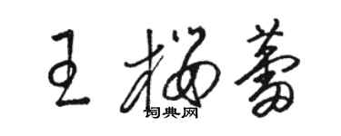 駱恆光王櫻蕾草書個性簽名怎么寫