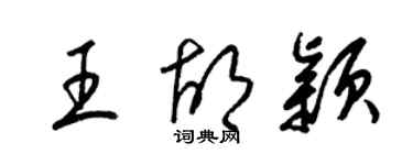 梁錦英王胡穎草書個性簽名怎么寫