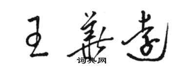 駱恆光王華遠草書個性簽名怎么寫