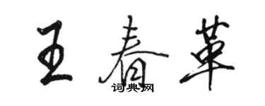 駱恆光王春革行書個性簽名怎么寫
