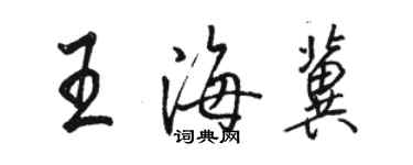 駱恆光王海冀行書個性簽名怎么寫