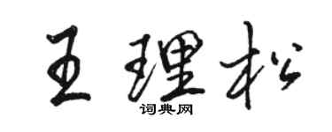 駱恆光王理松行書個性簽名怎么寫