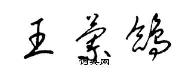 梁錦英王蘭鴿草書個性簽名怎么寫