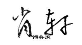 駱恆光肖軒草書個性簽名怎么寫