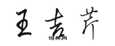 駱恆光王吉芹行書個性簽名怎么寫
