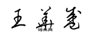 梁錦英王華盛草書個性簽名怎么寫