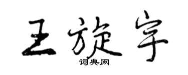 曾慶福王旋宇行書個性簽名怎么寫