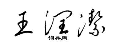 梁錦英王潤潔草書個性簽名怎么寫